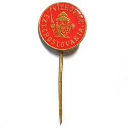 Значок-иголка Vitkovice Czechoslovakia. Витковице. Чехословакия (красный)