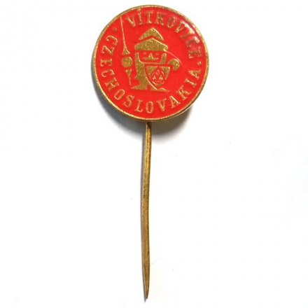 Значок-иголка Vitkovice Czechoslovakia. Витковице. Чехословакия (красный)