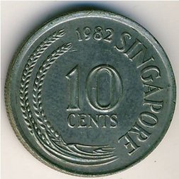 Сингапур 10 центов 1982 год