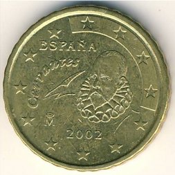 Испания 10 евроцентов 2002 год