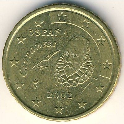 Испания 10 евроцентов 2002 год