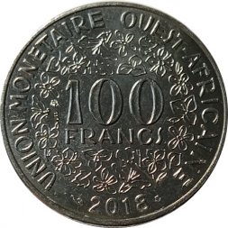 Западная Африка 100 франков 2018 год