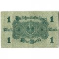 Германия 1 марка 1914 год - красная печать - F