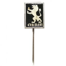 Значок-иголка Львов (Львiв). Лев (черный)