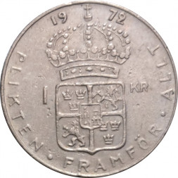 Швеция 1 крона 1972 год