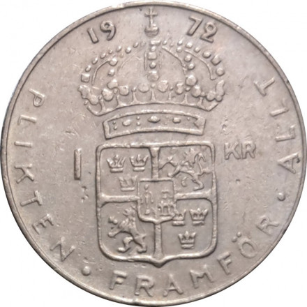 Швеция 1 крона 1972 год