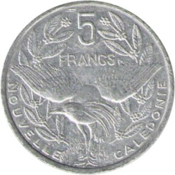 Новая Каледония 5 франков 2015 год