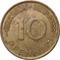 ФРГ 10 пфеннигов 1974 год - D