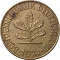 ФРГ 10 пфеннигов 1974 год - D