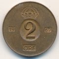 Швеция 2 эре 1967 год