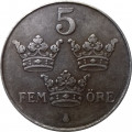 Швеция 5 эре 1949 год - Король Густав V