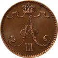 Финляндия 1 пенни 1893 год - Александр III - XF