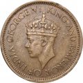 Цейлон 50 центов 1943 год - Король Георг VI
