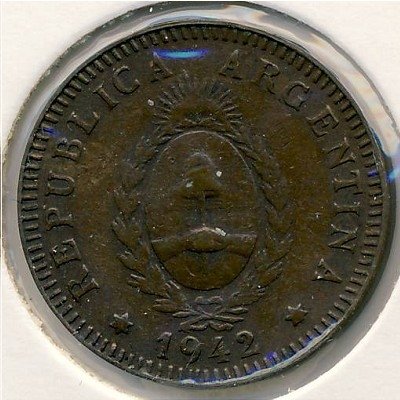 Аргентина 2 сентаво 1942 год
