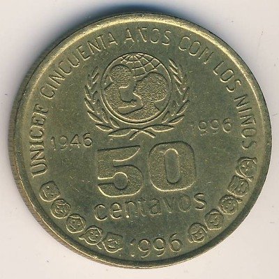 Аргентина 50 сентаво 1996 год