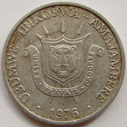 Бурунди 1 франк 1976 год