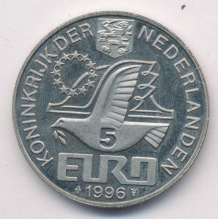 Нидерланды 5 евро 1996 год - Константейн Хёйгенс