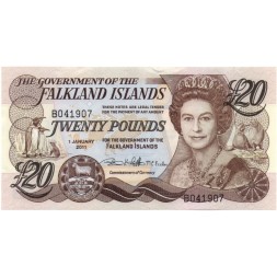Фолклендские острова 20 фунтов 2011 год - UNC