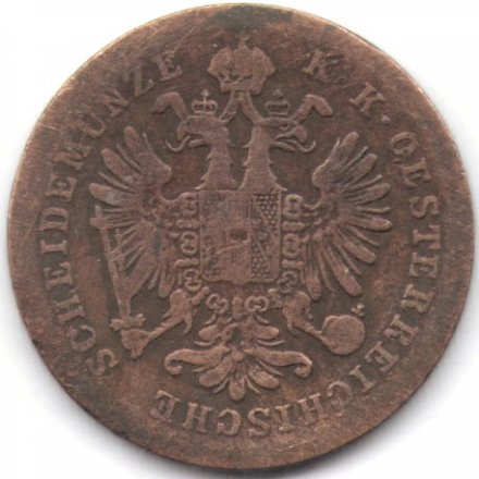 Австрия 1 крейцер 1858 год (B)