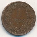 Австрия 1 крейцер 1858 год (B)