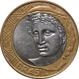 Бразилия 1 реал 2002 год