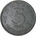 Австрия 5 грошей 1948 год