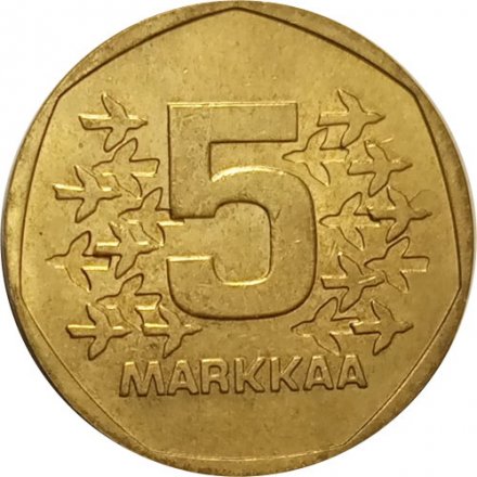 Финляндия 5 марок 1977 год - Ледокол Варма