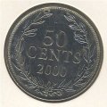 Либерия 50 центов 2000 год