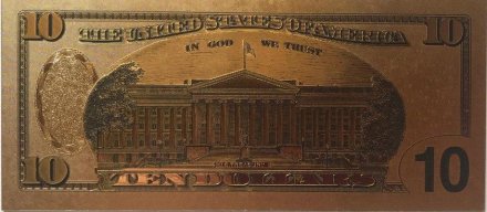 Сувенирная банкнота США 10 долларов 2009 год