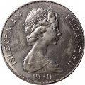 Остров Мэн 1 крона 1980 год - XXII летние Олимпийские Игры, Москва 1980 /бегун вверху монеты/
