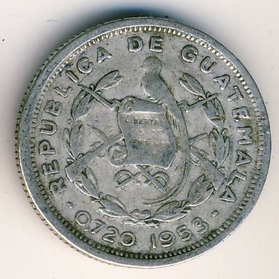 Гватемала 10 сентаво 1953 год