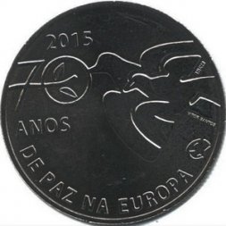 Португалия 2,5 евро 2015 год - 70 лет миру в Европе