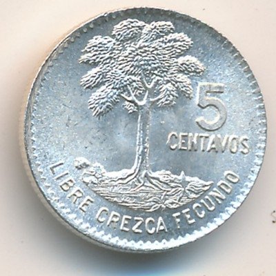 Гватемала 5 сентаво 1964 год