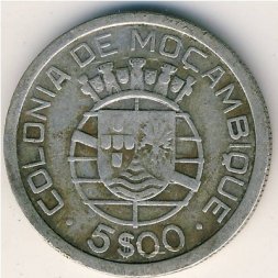 Мозамбик 5 эскудо 1949 год