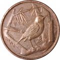 Каймановы острова 1 цент 1999 год - Красноглазый дрозд