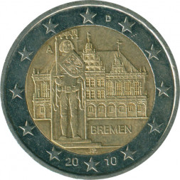 Германия 2 евро 2010 год - Бремен (A)