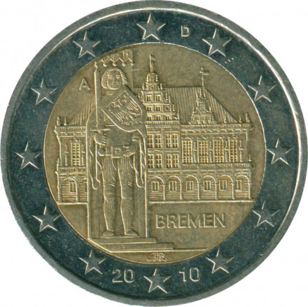 Германия 2 евро 2010 год - Бремен (A)