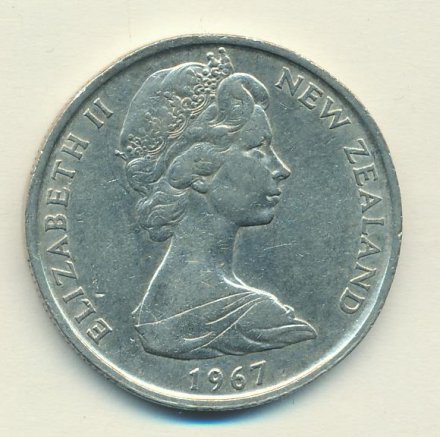 Новая Зеландия 50 центов 1967 год - Парусник «ENDEAVOUR»