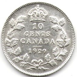 Канада 10 центов 1929 год