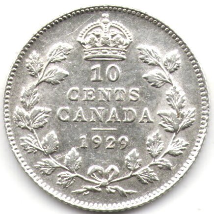 Канада 10 центов 1929 год