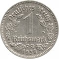 Третий Рейх 1 рейхсмарка 1938 год (J)