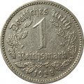 Третий Рейх 1 рейхсмарка 1938 год (J)