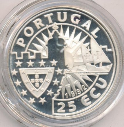 Португалия 25 экю 1992 год