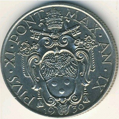 Ватикан 1 лира 1930 год - Папа Пий XI
