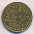 Тунис 20 миллимов 1993 (AH 1414) год