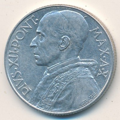 Ватикан 5 лир 1948 год