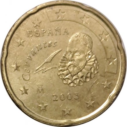Испания 20 евроцентов 2003 год