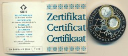 Уганда 1000 шиллингов 1999 год - Монеты Евро. Бельгия - 1 евро (сертификат)