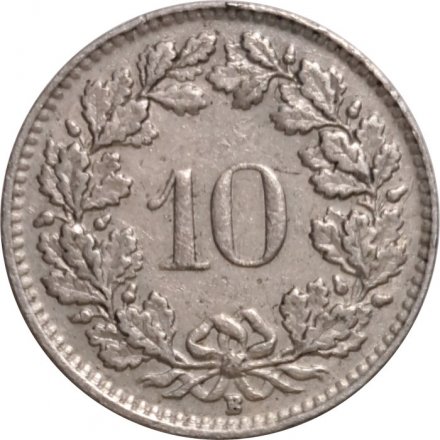 Швейцария 10 раппенов 1951 год
