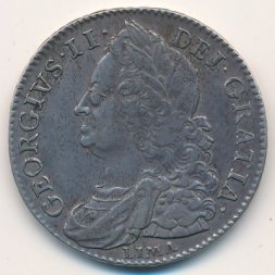 Великобритания 1/2 кроны 1746 год